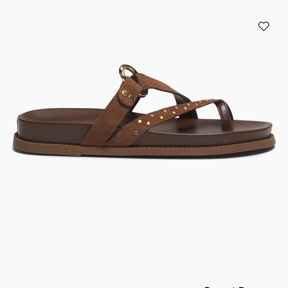 SCHUTZ Aveline Brown Studded leather suede Sandals size 9.5 new with tags - Picture 5 of 6